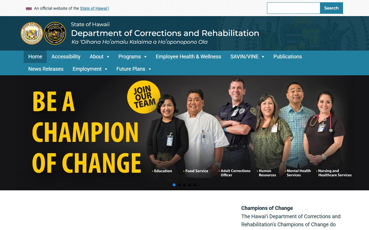 Hawaii Department of Corrections and Rehabilitation