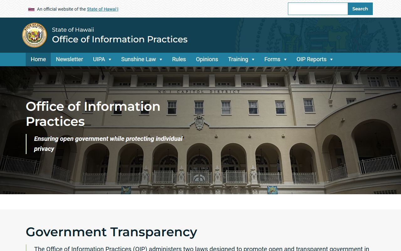 Office of Information Practices UIPA Hawaii felony records